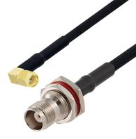 FAIRVIEW MICROWAVE FMCA2740-100CM RF / Coaxial Cable Assembly, 3.3 ft, 1 m, RG223, SMA Right Angle Plug, TNC Bulkhead Jack, 50 ohm
