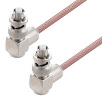 FAIRVIEW MICROWAVE FMCA3155-12 RF / Coaxial Cable Assembly, 12 ", 305 mm, RG142, SHV Right Angle Plug, SHV Right Angle Plug