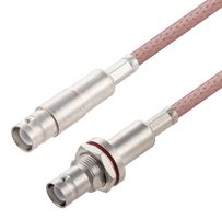 FAIRVIEW MICROWAVE FMCA3157-60 RF / Coaxial Cable Assembly, 5 ft, 1.52 m, RG142, SHV Jack, SHV Bulkhead Jack, 50 ohm