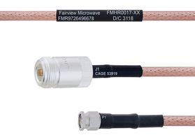 FAIRVIEW MICROWAVE FMHR0017-12 RF / Coaxial Cable Assembly, 12 ", 305 mm, RG142, N Type RP Jack, SMA RP Plug, 50 ohm