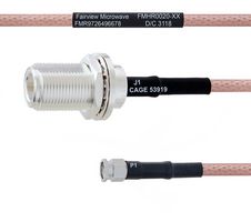 FAIRVIEW MICROWAVE FMHR0020-12 RF / Coaxial Cable Assembly, 12 ", 305 mm, RG142, N Type Bulkhead Jack, SMA RP Plug, 50 ohm