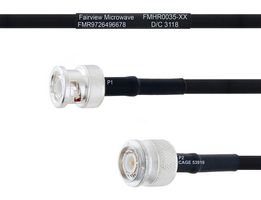 FAIRVIEW MICROWAVE FMHR0035-24 RF / Coaxial Cable Assembly, 24 ", 610 mm, RG223, BNC RP Plug, TNC RP Plug, 50 ohm