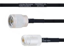 FAIRVIEW MICROWAVE FMHR0037-36 RF / Coaxial Cable Assembly, 36 ", 914.4 mm, RG223, N Type RP Plug, N Type RP Jack, 50 ohm