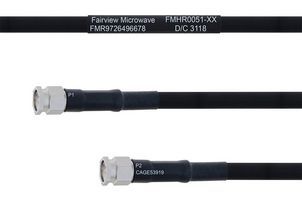 FAIRVIEW MICROWAVE FMHR0051-48 Cable RF / Coaxial ensamblado, 4 ft, 1.21 m, RG223, SMA RP Plug, SMA RP Plug, 50 ohm