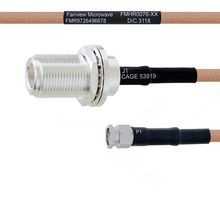 FAIRVIEW MICROWAVE FMHR0076-60 RF / Coaxial Cable Assembly, 5 ft, 1.52 m, RG400, N Type Bulkhead Jack, SMA RP Plug, 50 ohm