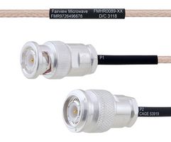 FAIRVIEW MICROWAVE FMHR0089-18 RF / Coaxial Cable Assembly, 18 ", 457.2 mm, RG316, BNC RP Plug, TNC RP Plug, 50 ohm