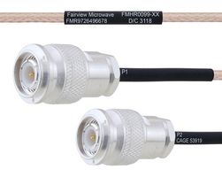 FAIRVIEW MICROWAVE FMHR0099-24 RF / Coaxial Cable Assembly, 24 ", 610 mm, RG316, TNC Plug, TNC RP Plug, 50 ohm
