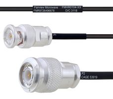 FAIRVIEW MICROWAVE FMHR0104-12 RF / Coaxial Cable Assembly, 12 ", 305 mm, RG174, BNC RP Plug, RP TNC Plug, 50 ohm