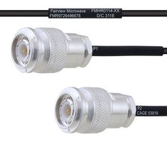 FAIRVIEW MICROWAVE FMHR0114-6 RF / Coaxial Cable Assembly, 6 ", 152.4 mm, RG174, TNC RP Plug, TNC RP Plug, 50 ohm