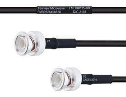 FAIRVIEW MICROWAVE FMHR0115-100CM RF / Coaxial Cable Assembly, 3.3 ft, 1 m, RG58, BNC RP Plug, BNC RP Plug, 50 ohm