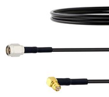 FAIRVIEW MICROWAVE FMC00232-100CM RF / Coaxial Cable Assembly, Push-On, 3.3 ft, 1 m, RG174, SMA Plug, SMP Right Angle Jack, 50 ohm