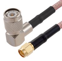 FAIRVIEW MICROWAVE FMC00429-60 RF / Coaxial Cable Assembly, 5 ft, 1.52 m, RG142, SMA Plug, TNC Right Angle Plug, 50 ohm