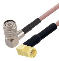 FAIRVIEW MICROWAVE FMC00615-24 RF / Coaxial Cable Assembly, 24 ", 610 mm, RG142, SMA Right Angle Plug, TNC Right Angle Plug