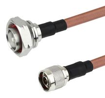 FAIRVIEW MICROWAVE FMC0115393-60 RF / Coaxial Cable Assembly, 5 ft, 1.52 m, RG393/U, N Type Plug, 7/16 DIN Plug, 50 ohm