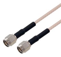 FAIRVIEW MICROWAVE FMC0202315-12 RF / Coaxial Cable Assembly, 12 ", 305 mm, RG316, SMA Plug, SMA Plug, 50 ohm