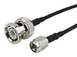 FAIRVIEW MICROWAVE FMC0208174LF-48 RF / Coaxial Cable Assembly, 4 ft, 1.21 m, RG174, SMA Plug, BNC Plug, 50 ohm