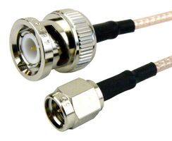 FAIRVIEW MICROWAVE FMC0208315-12 RF / Coaxial Cable Assembly, 12 ", 305 mm, RG316, SMA Plug, BNC Plug, 50 ohm