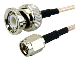 FAIRVIEW MICROWAVE FMC0208316-12 RF / Coaxial Cable Assembly, 12 ", 305 mm, RG316, SMA Plug, BNC Plug, 50 ohm