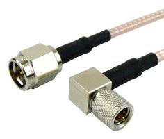 FAIRVIEW MICROWAVE FMC0214315-12 RF / Coaxial Cable Assembly, 12 ", 305 mm, RG316, SMA Plug, 10-32 Right Angle Plug, 50 ohm