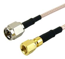 FAIRVIEW MICROWAVE FMC0218316-48 RF / Coaxial Cable Assembly, 4 ft, 1.21 m, RG316, SMA Plug, SMC Plug, 50 ohm