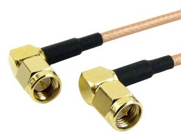 FAIRVIEW MICROWAVE FMC0404317-120 RF / Coaxial Cable Assembly, 10 ft, 3.05 m, RG316-DS, SMA Right Angle Plug, SMA Right Angle Plug