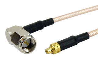 FAIRVIEW MICROWAVE FMC0409316-24 RF / Coaxial Cable Assembly, 24 ", 610 mm, RG316, SMA Right Angle Plug, MMCX Plug, 50 ohm