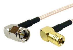 FAIRVIEW MICROWAVE FMC0426316-36 RF / Coaxial Cable Assembly, 36 ", 914.4 mm, RG316, SMA Right Angle Plug, SMB Right Angle Plug