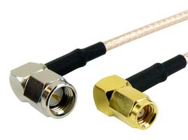 FAIRVIEW MICROWAVE FMC0428315-24 RF / Coaxial Cable Assembly, 24 ", 610 mm, RG316, SMA Right Angle Plug, SMC Right Angle Plug