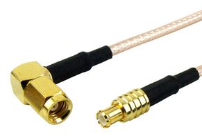 FAIRVIEW MICROWAVE FMC0728316-120 RF / Coaxial Cable Assembly, 10 ft, 3.05 m, RG316, MCX Plug, SMC Right Angle Plug, 50 ohm