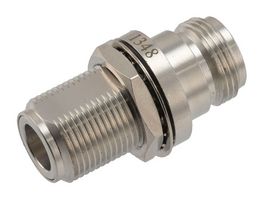 FAIRVIEW MICROWAVE FMAD1348 RF / Coaxial Adapter, N, Jack, N, Jack, Straight Bulkhead Adapter, 50 ohm