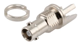 FAIRVIEW MICROWAVE FMCN0015 RF / Coaxial Connector, 12G SDI, HD BNC Coaxial, Straight Bulkhead Jack, Solder, 75 ohm, Brass