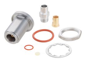 FAIRVIEW MICROWAVE FMCN1079 Conector Coaxial / RF, N Coaxial, Jack Pasamuro Recto, Soldadura, Abrazadera, 50 ohm, LL142