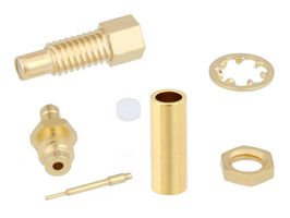 FAIRVIEW MICROWAVE FMCN1293 RF / Coaxial Connector, SSMC Coaxial, Straight Bulkhead Jack, Solder, Crimp, 50 ohm, RG178, RG196