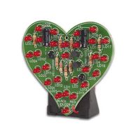 VELLEMAN MK101 Hobby Project Kit, Flashing LED Heart, 28 x Red LEDs