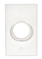 MIDLITE PRODUCTS 1GWH Wall Plate, Cable Pass Through, Wireport™, Single Gang, White