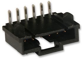 MOLEX 70555-0040 Pin Header, Wire-to-Board, 2.54 mm, 1 Rows, 6 Contacts, Through Hole Right Angle, SL 70555 Series