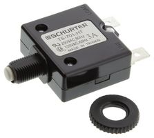 SCHURTER TS-701-HT-3 Thermal Circuit Breaker, TS-701 Series, 3 A, 1 Pole, 50 V, 250 V, Panel
