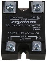 SENSATA/CRYDOM SSC1000-25-24 Solid State Relay, SPST-NO, 25 A, 1 kV, Panel Mount, Screw