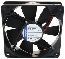 EBM-PAPST 4484F DC Axial Fan, 24 V, Square, 119 mm, 25 mm, Ball Bearing, 100.1 CFM