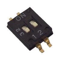 OMRON ELECTRONIC COMPONENTS A6H-2101 DIP / SIP Switch, 2 Circuits, Slide, Surface Mount, SPST, 24 V, 25 mA