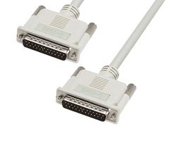 L-COM CS2N25MM-5 Computer Cable, D Sub 25 Position Plug, D Sub 25 Position Plug, 5 ft, 1.5 m, Light Gray