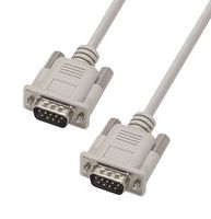 L-COM CS2N9MM-5 Computer Cable, D Sub 9 Position Plug, D Sub 9 Position Plug, 5 ft, 1.5 m, Light Gray