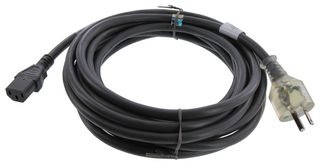 17970 8 VOLEX, Mains Power Cord, 14 AWG, NEMA 5-15P to IEC 320 C13