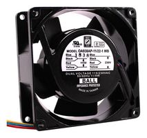 ORION FANS OA938AP-11/22-1WB AC Axial Fan, 115V / 230V, Square, 92 mm, 38 mm, Ball Bearing, 50 CFM