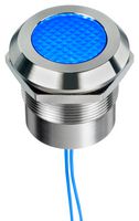 APEM Q25Y5SXXB1AE LED Panel Mount Indicator, Blue, 24 V, 25 mm, 30 mA, 2 cd, IP67, IP69K