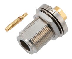FAIRVIEW MICROWAVE FMCN1952 Conector Coaxial / RF, N Coaxial, Jack Pasamuro Recto, Soldadura, Abrazadera, 50 ohm, RG401