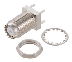 FAIRVIEW MICROWAVE FMCN44092 RF / Coaxial Connector, Mini UHF Coaxial, Straight Bulkhead Jack, Through Hole Vertical, 50 ohm
