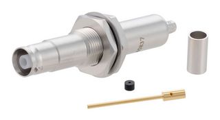 FAIRVIEW MICROWAVE FMCN45837 RF / Coaxial Connector, 10KV Coaxial, Straight Bulkhead Jack, Solder, Crimp, RG58, Brass