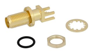 FAIRVIEW MICROWAVE FMCO1058 RF / Coaxial Connector, SMA Coaxial, Straight Bulkhead Jack, Board Edge / End Launch, 50 ohm