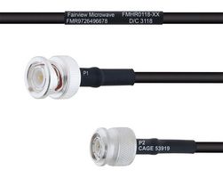 FAIRVIEW MICROWAVE FMHR0118-24 RF / Coaxial Cable Assembly, 24 ", 610 mm, RG58, BNC RP Plug, TNC RP Plug, 50 ohm